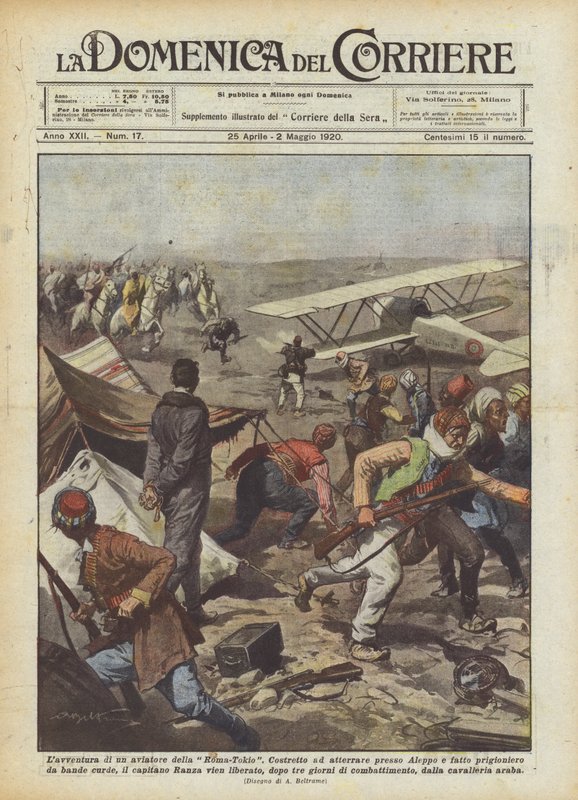 Egy Róma-Tokió repülős kalandja alkotó: Achille Beltrame