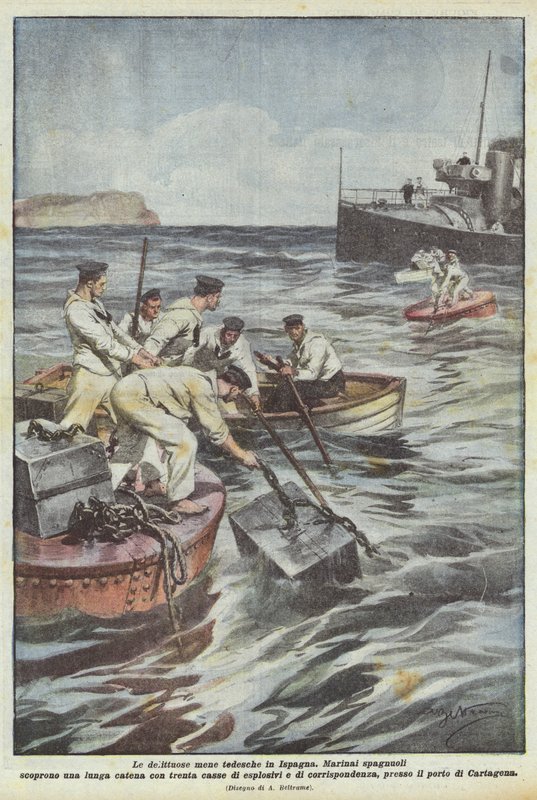 Bűnöző német támadások Spanyolországban alkotó: Achille Beltrame