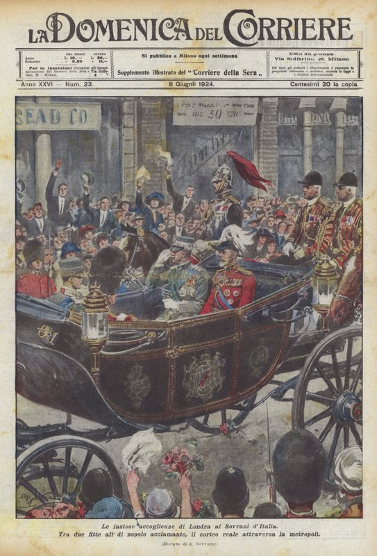 London pazar fogadtatásai Olaszország uralkodóinak alkotó: Achille Beltrame