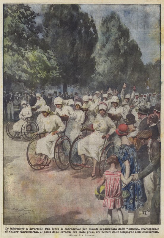 A nővérek szórakoznak alkotó: Achille Beltrame