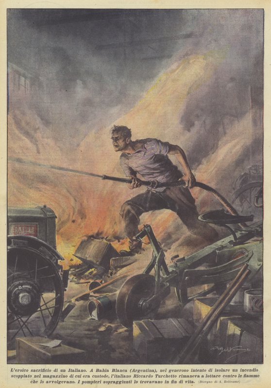 Egy olasz hősi áldozata alkotó: Achille Beltrame