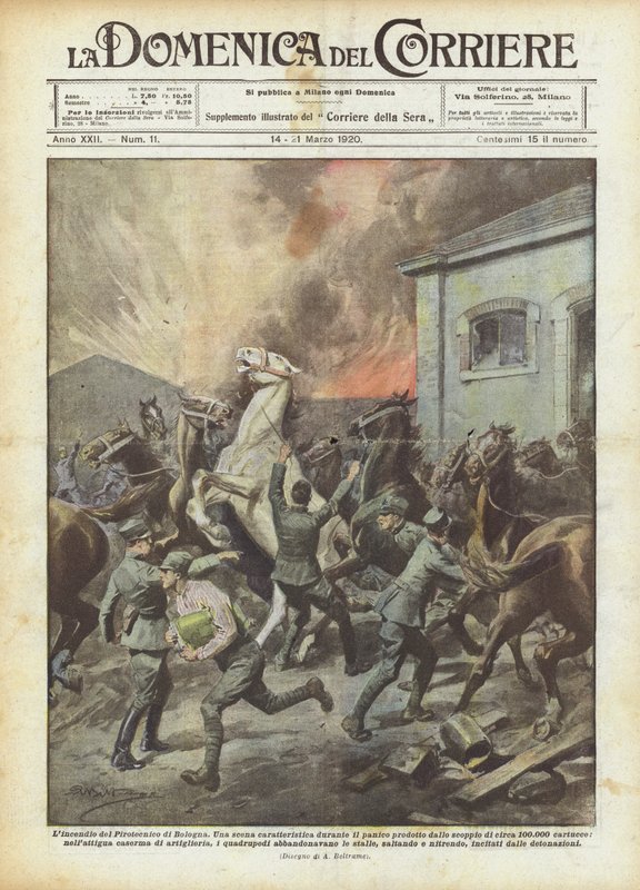 A Bolognai Pirotechnika tüze alkotó: Achille Beltrame