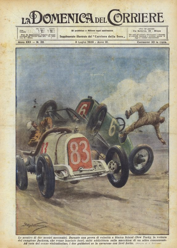 Két mechanikus szörny összecsapása alkotó: Achille Beltrame