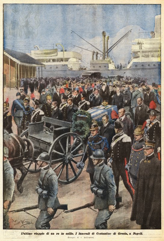 Egy száműzetésben élő király utolsó útja alkotó: Achille Beltrame