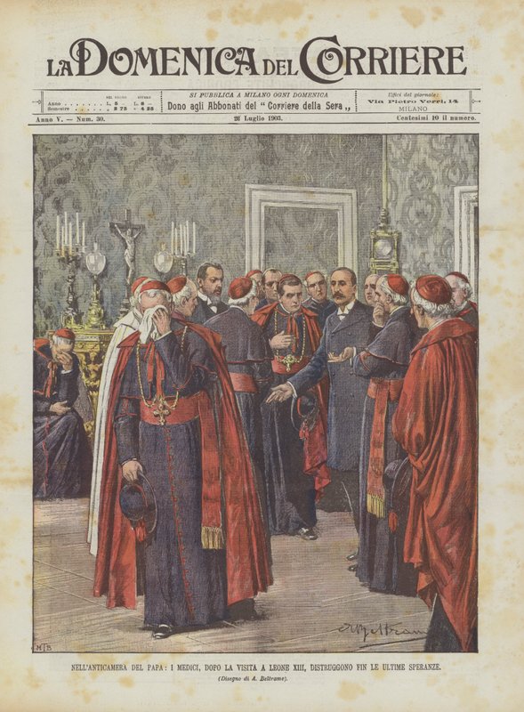 A pápa előszobájában a Mediciek XIII. Leó látogatása után lerombolják az utolsó reményeket alkotó: Achille Beltrame