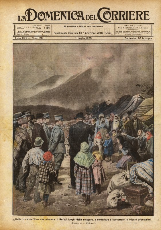 Az Etna kiirtó területén alkotó: Achille Beltrame