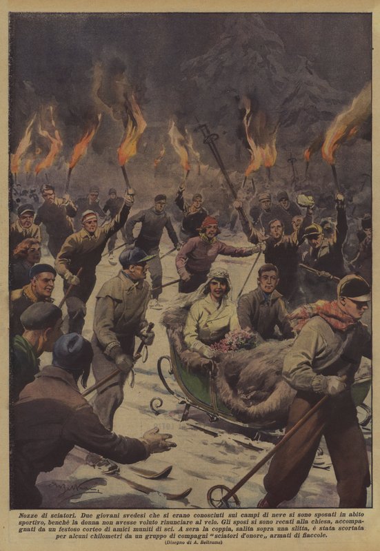 Síelők esküvője alkotó: Achille Beltrame