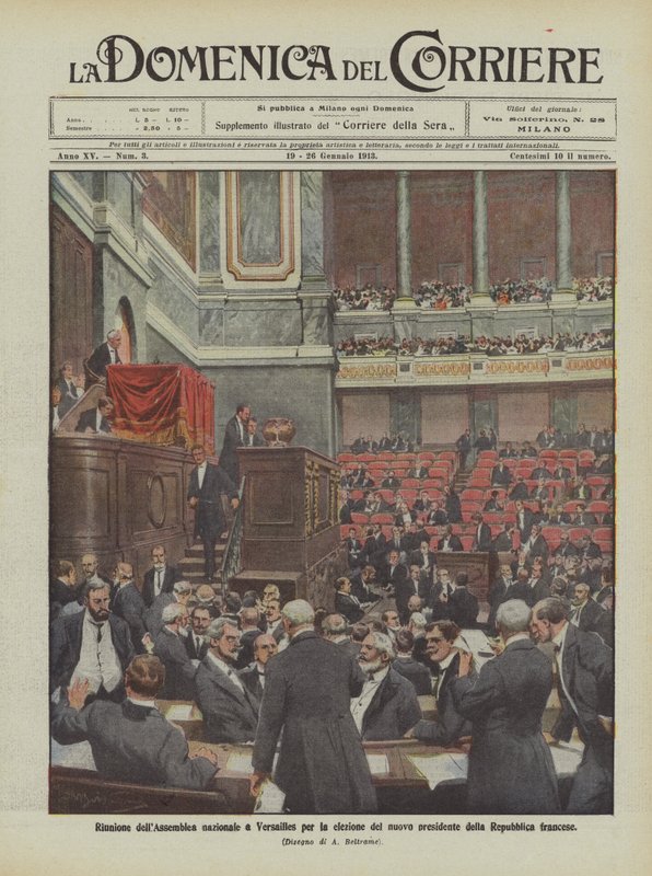 A Nemzetgyűlés Versailles-i ülése a Francia Köztársaság új elnökének megválasztására alkotó: Achille Beltrame