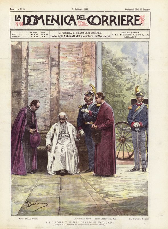 SS Leo XIII a Vatikáni Kertben alkotó: Achille Beltrame