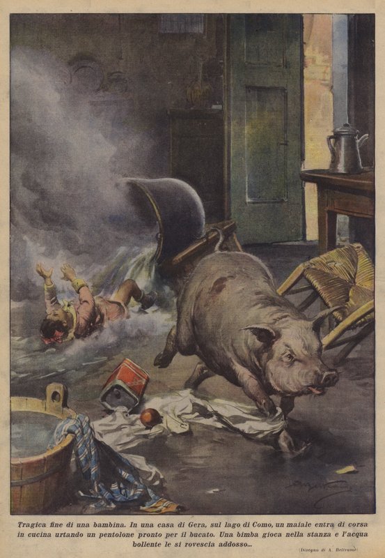 Egy kislány tragikus vége alkotó: Achille Beltrame