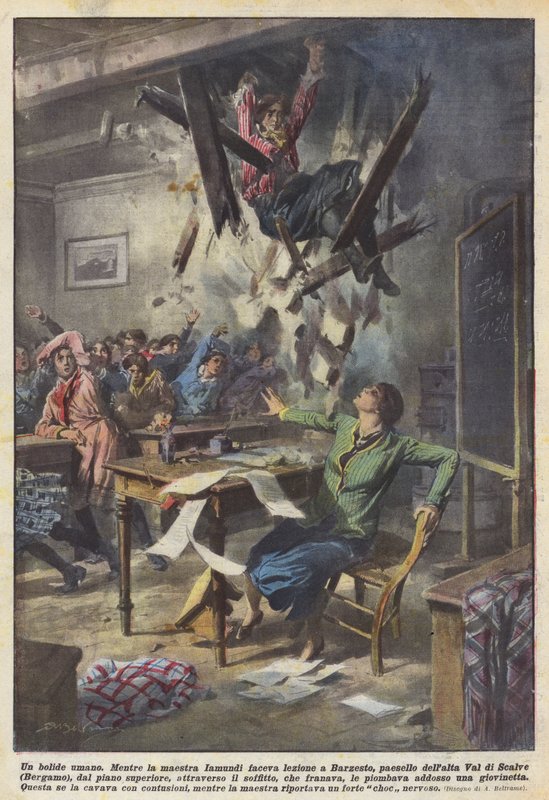 Emberi tűzgolyó alkotó: Achille Beltrame