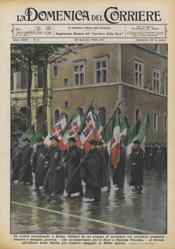 Kivételes körmenet Rómában alkotó: Achille Beltrame
