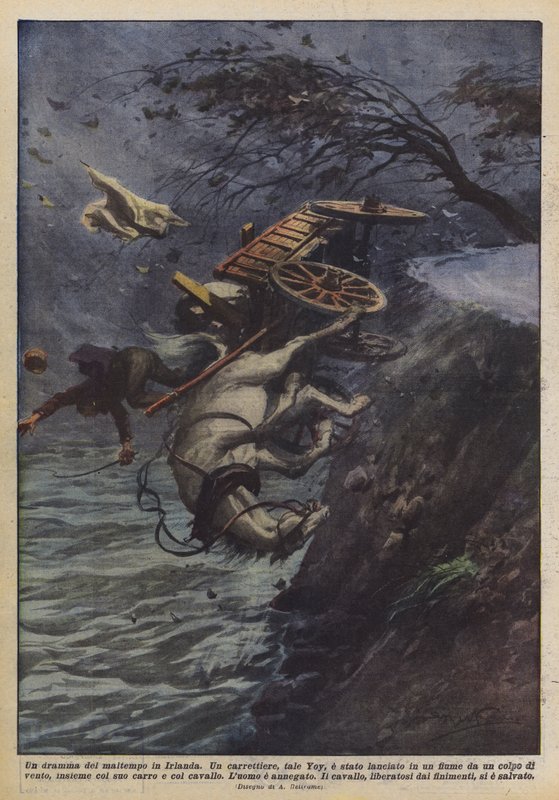 Dráma a rossz időjárásról Írországban alkotó: Achille Beltrame