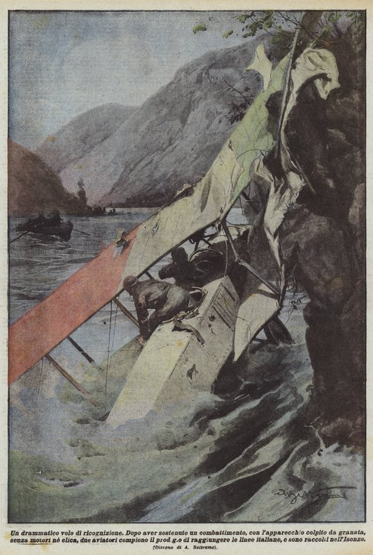 Drámai felderítő repülés alkotó: Achille Beltrame
