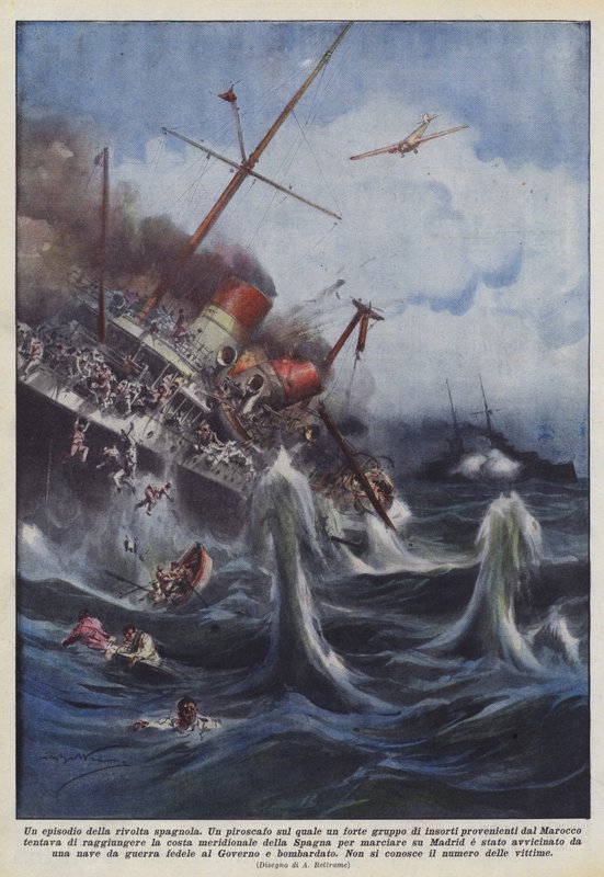 A spanyol lázadás egyik epizódja alkotó: Achille Beltrame