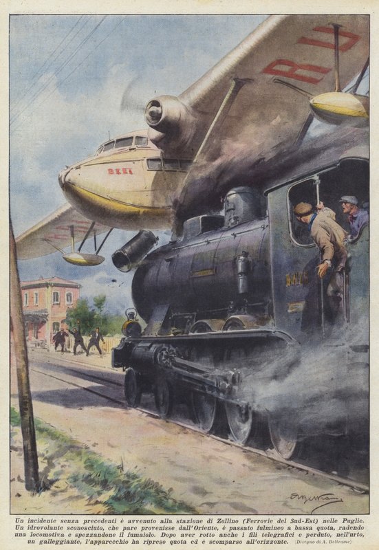 Példátlan baleset történt a pugliai Zollino állomáson (Ferrovie del Sud-Est) alkotó: Achille Beltrame
