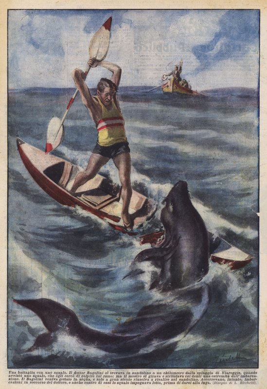 Csata egy cápával alkotó: Achille Beltrame
