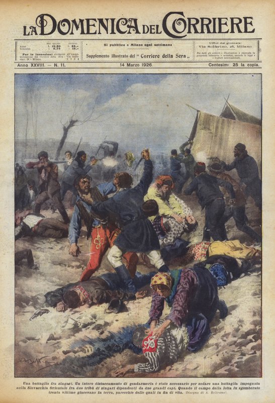 Cigányok harca alkotó: Achille Beltrame