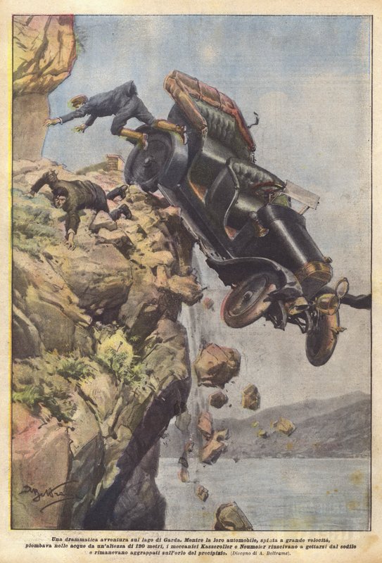 Drámai kaland a Garda-tavon alkotó: Achille Beltrame