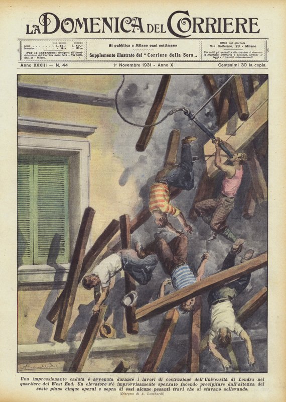 Lenyűgöző bukás történt a Londoni Egyetem építése során? alkotó: Achille Beltrame