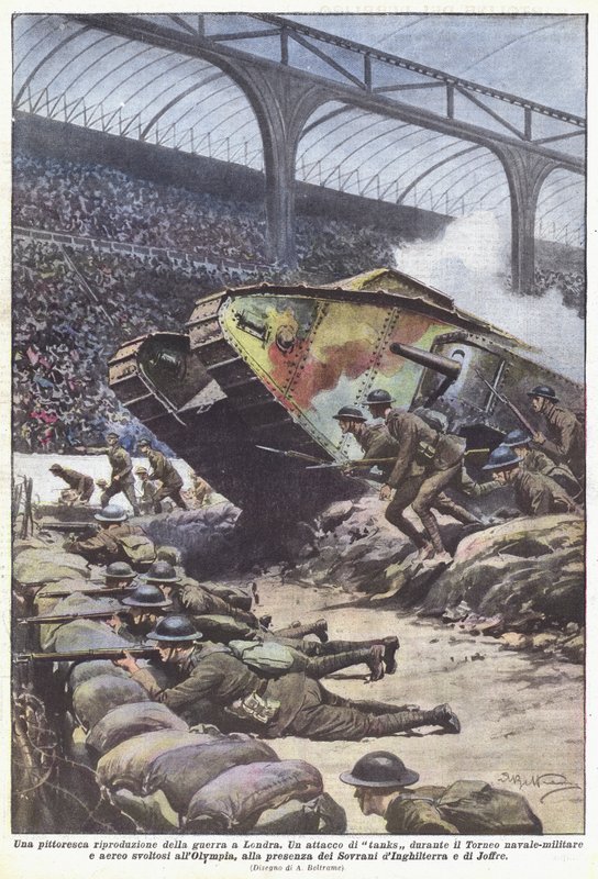 A londoni háború festői reprodukciója alkotó: Achille Beltrame