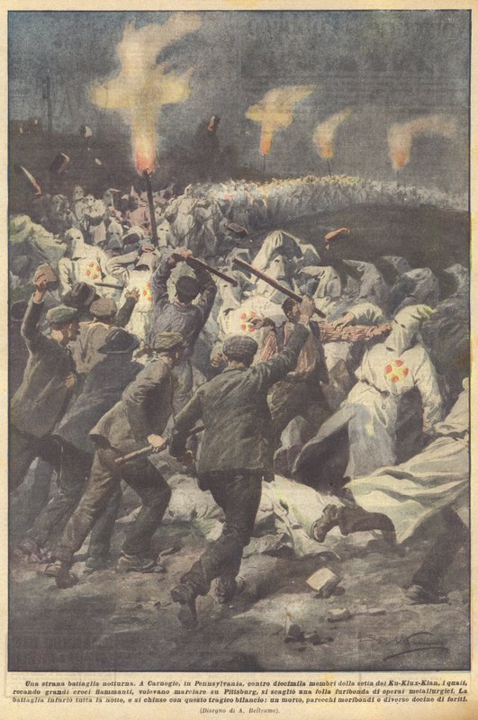 Különös éjszakai csata alkotó: Achille Beltrame