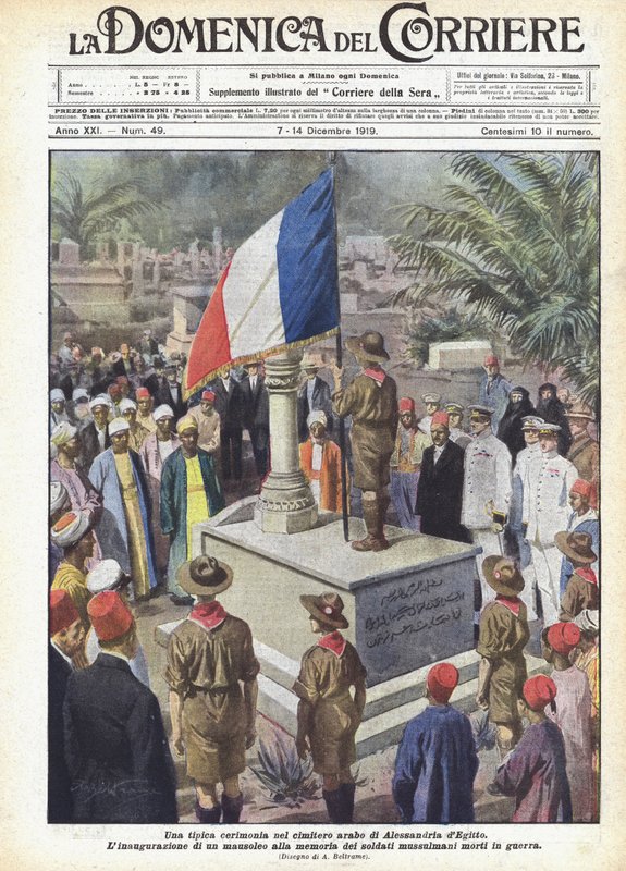 Tipikus szertartás az egyiptomi alexandriai arab temetőben alkotó: Achille Beltrame