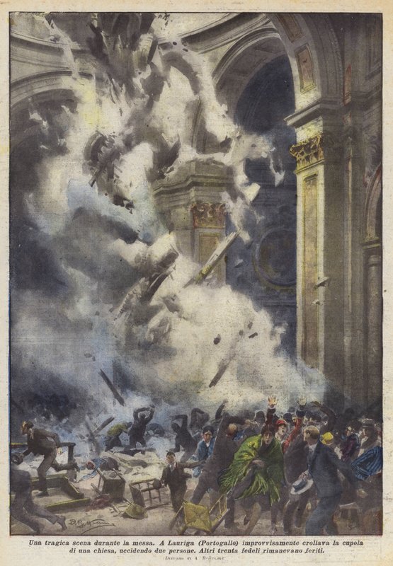 Tragikus jelenet a mise alatt alkotó: Achille Beltrame