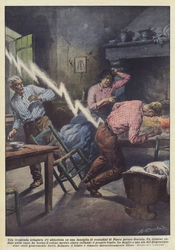 Szörnyű katasztrófa, ha egy Gorizia melletti Farrából származó parasztcsaládra esett alkotó: Achille Beltrame