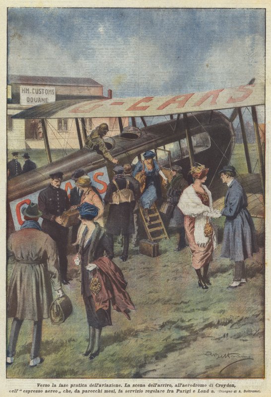 A repülés gyakorlati szakasza felé alkotó: Achille Beltrame
