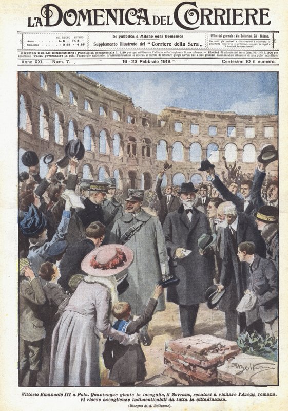 Vittorio Emanuele III Pulában alkotó: Achille Beltrame
