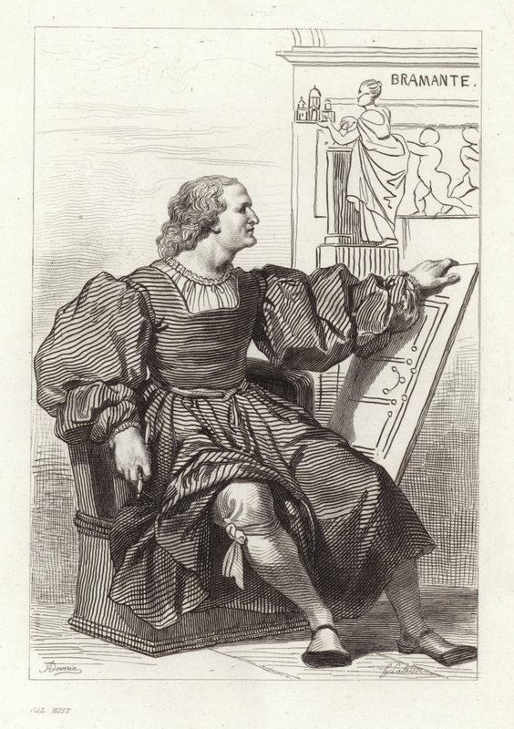 Donato Bramante, olasz építész alkotó: Achille Devéria
