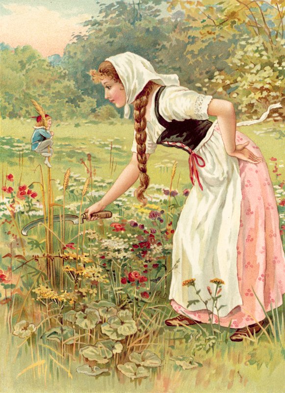 Hop-o-My-Thumb és a szolgálólány (chromolitho) alkotó: Ada Dennis