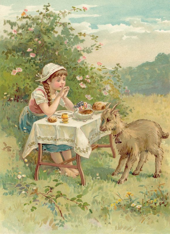 Kétszem, a kecske és a varázsasztal (chromolitho) alkotó: Ada Dennis