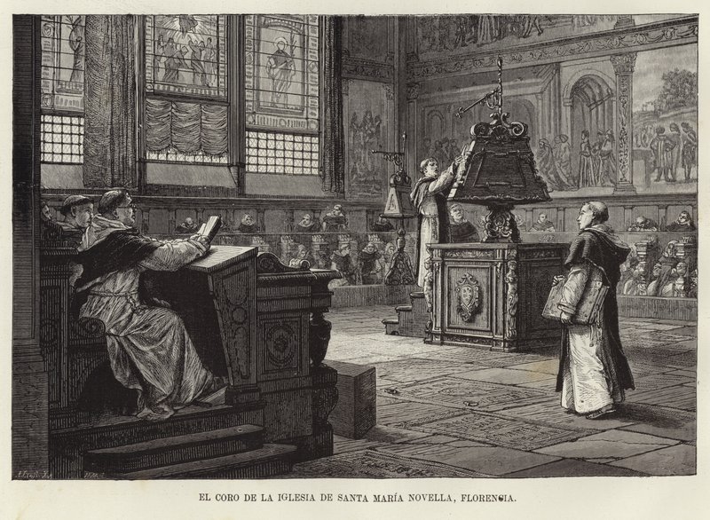 A Santa Maria Novella bazilika kórusa, Firenze alkotó: Adolf Closs