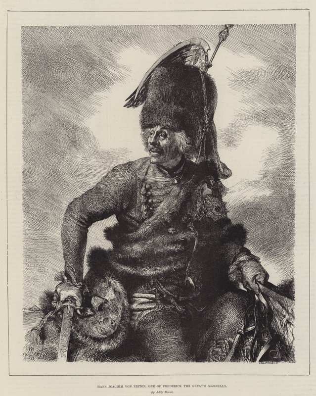 Hans Joachim von Zieten, Nagy Frigyes marsallok egyike alkotó: Adolph Menzel