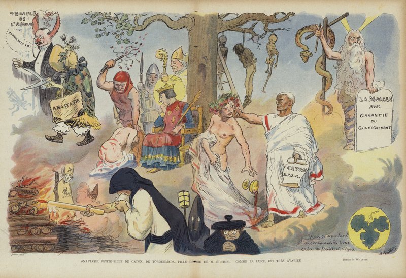 Illusztráció Le Rire alkotó: Adolphe Leon Willette