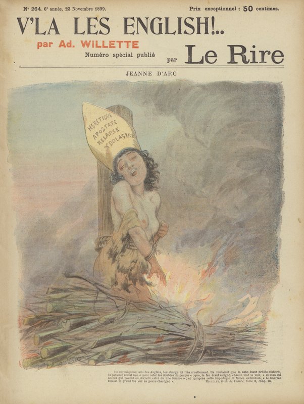 Joan Of Arc, Illusztráció a Le Rire számára alkotó: Adolphe Leon Willette