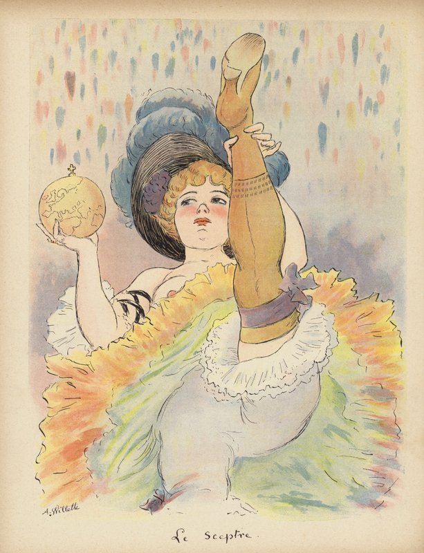 A jogar (színes litó) alkotó: Adolphe Leon Willette