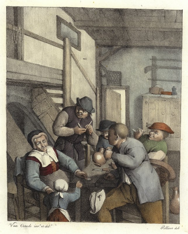 holland parasztok isznak alkotó: Adriaen Jansz. van Ostade