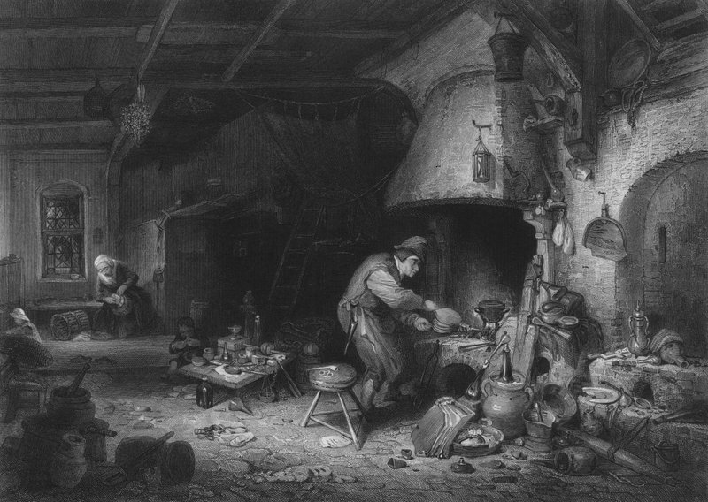 Az alkimista (metszet) alkotó: Adriaen Jansz. van Ostade