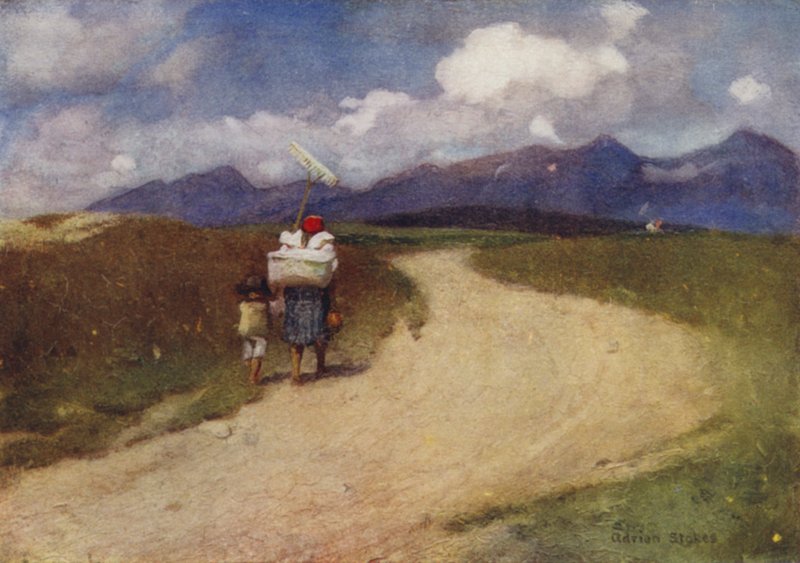 Csehszlovákia: Út a Kárpátokban (színes litho) alkotó: Adrian Scott Stokes
