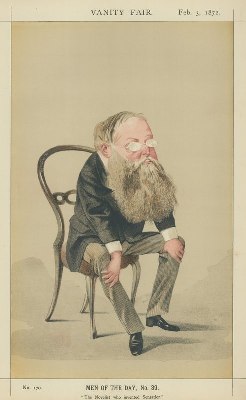 Mr Wilkie Collins (színes litográfia) alkotó: Adriano Cecioni