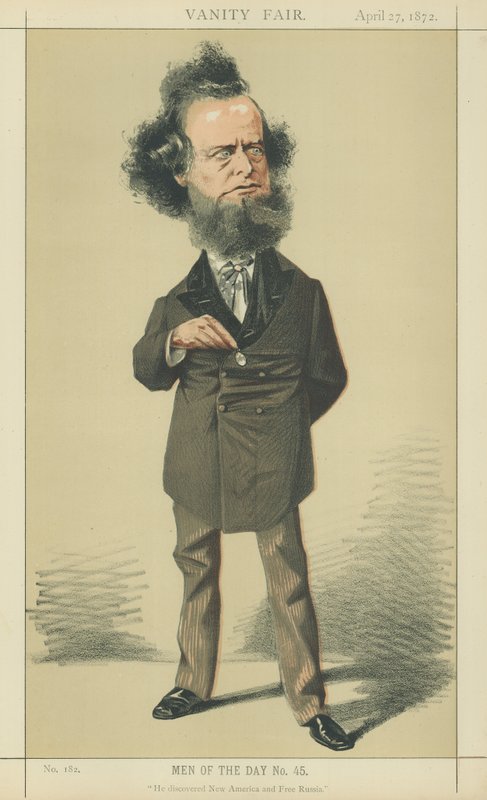 William Hepworth Dixon úr (színes litográfia) alkotó: Adriano Cecioni