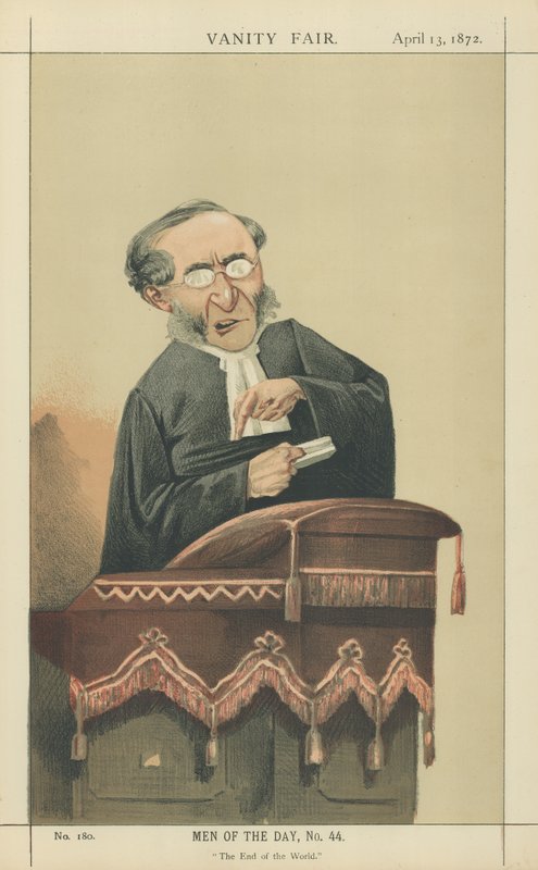John Cumming tiszteletes (színes litográfia) alkotó: Adriano Cecioni