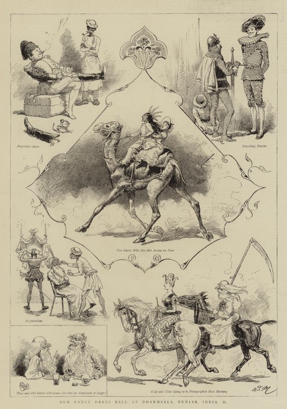 A jelmezbálunk Dharmsalában, Pandzsáb, India, II. alkotó: Adrien Emmanuel Marie