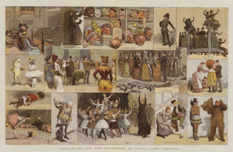 A pantomim próbája a Drury Lane Színházban alkotó: Adrien Emmanuel Marie
