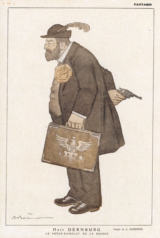Bernhard Dernburg német politikus és bankár (színes litho) alkotó: Adrien Barrere