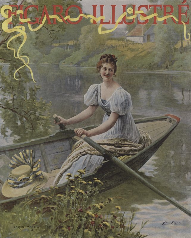 En Szajna (A Szajnán). A Le Figaro Illustre borítója, 1895. július alkotó: Adrien Moreau