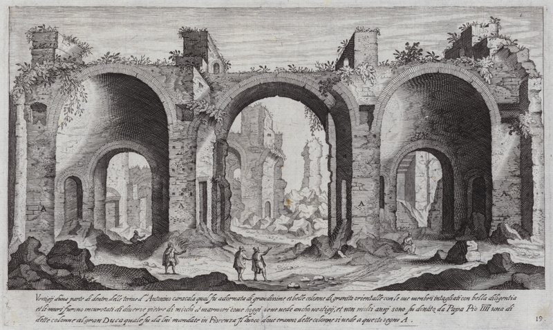 Caracalla fürdői, Róma (metszet) alkotó: Aegidius Sadeler or Saedeler